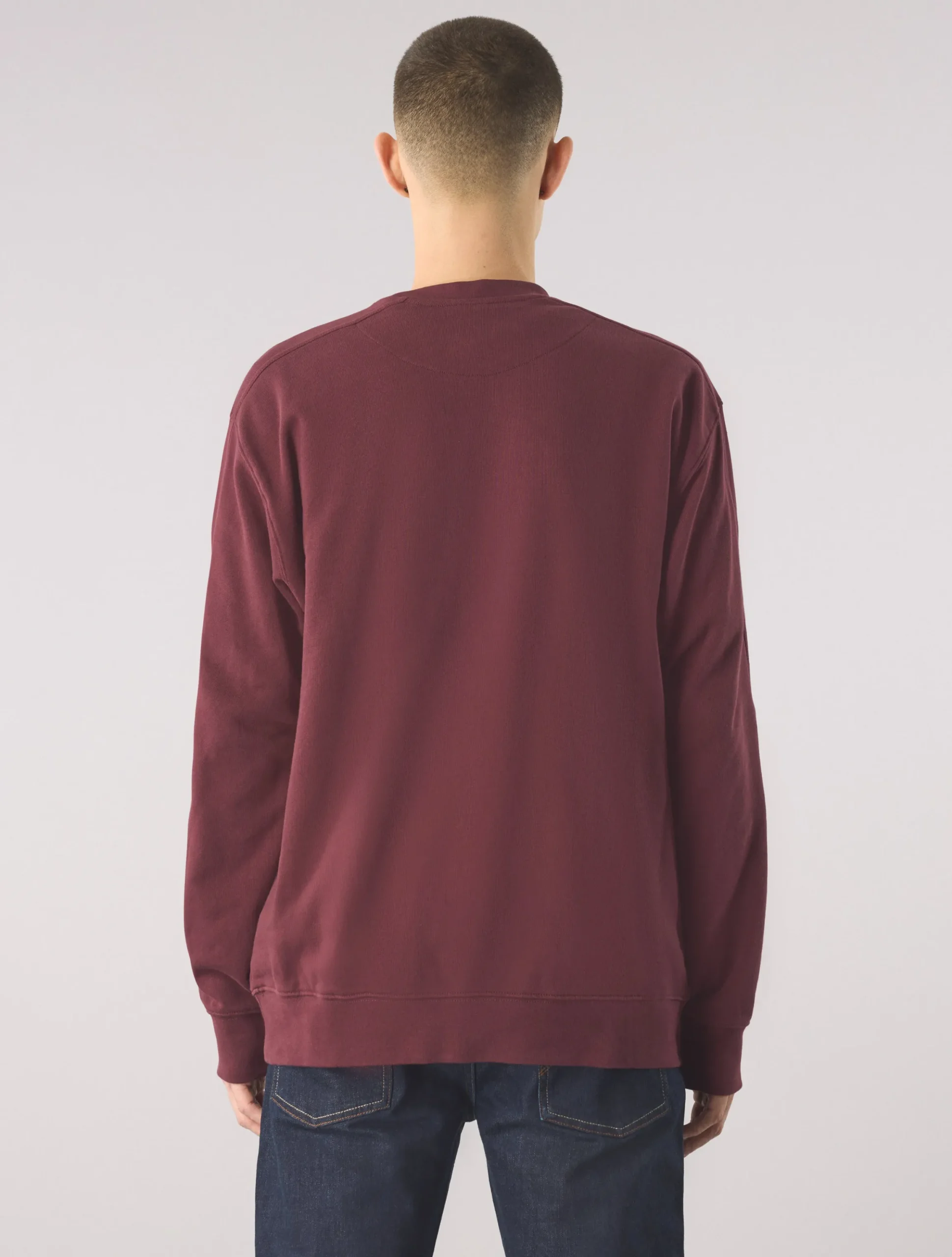 Pretty Green Standards Crew Sweat Burgundy Shop