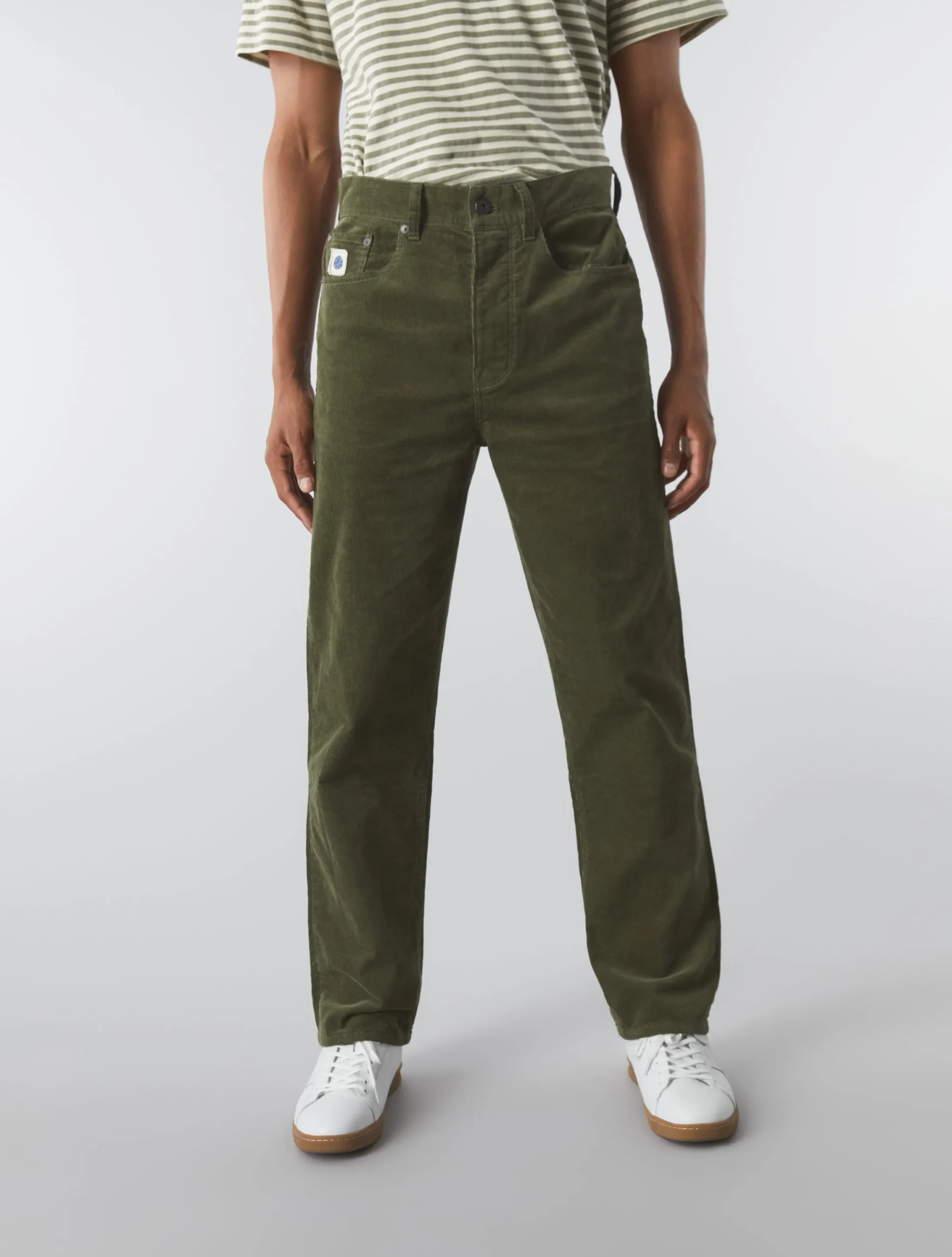 Pretty Green Straight Fit Cords Khaki Discount