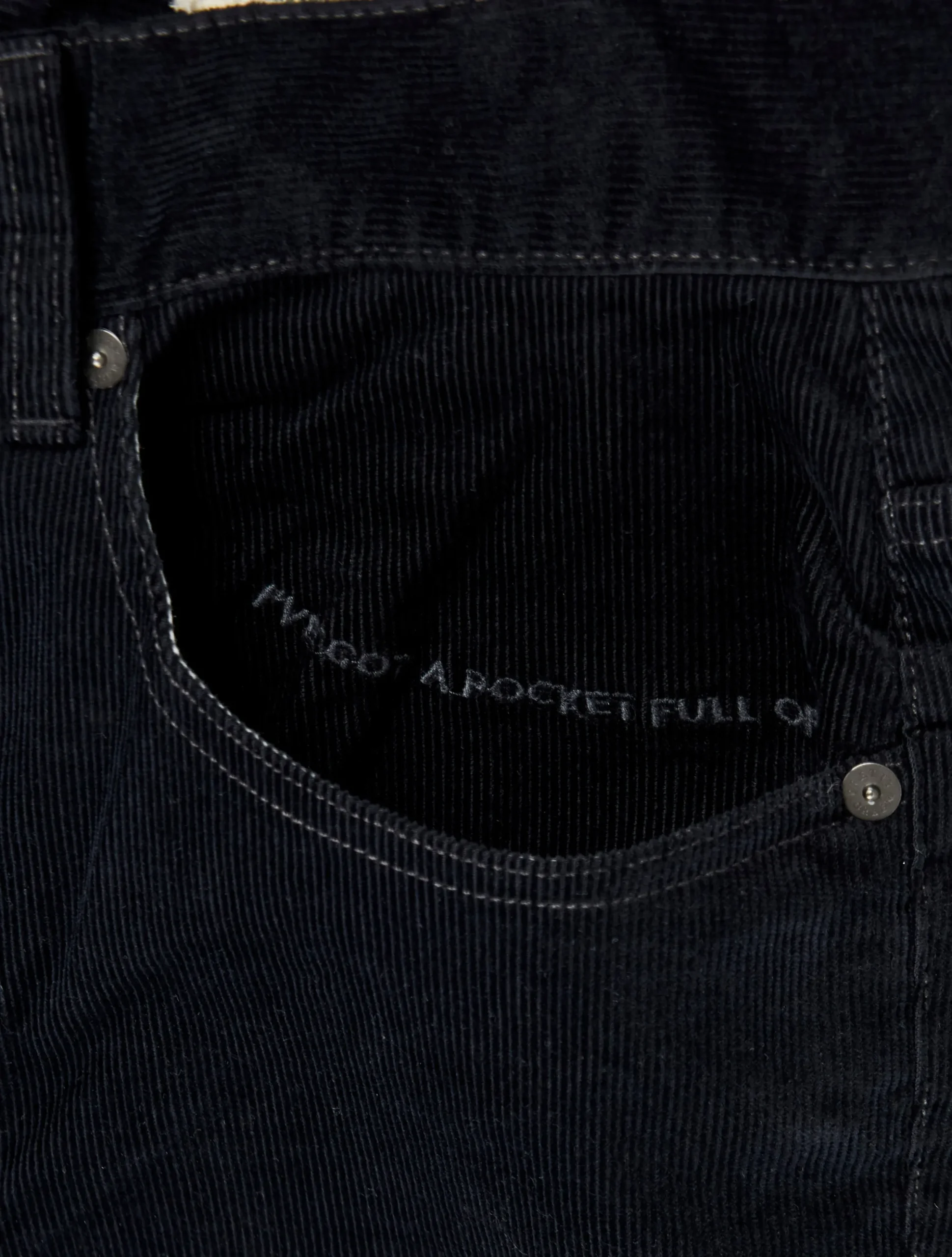 Pretty Green Straight Fit Cords Black Shop