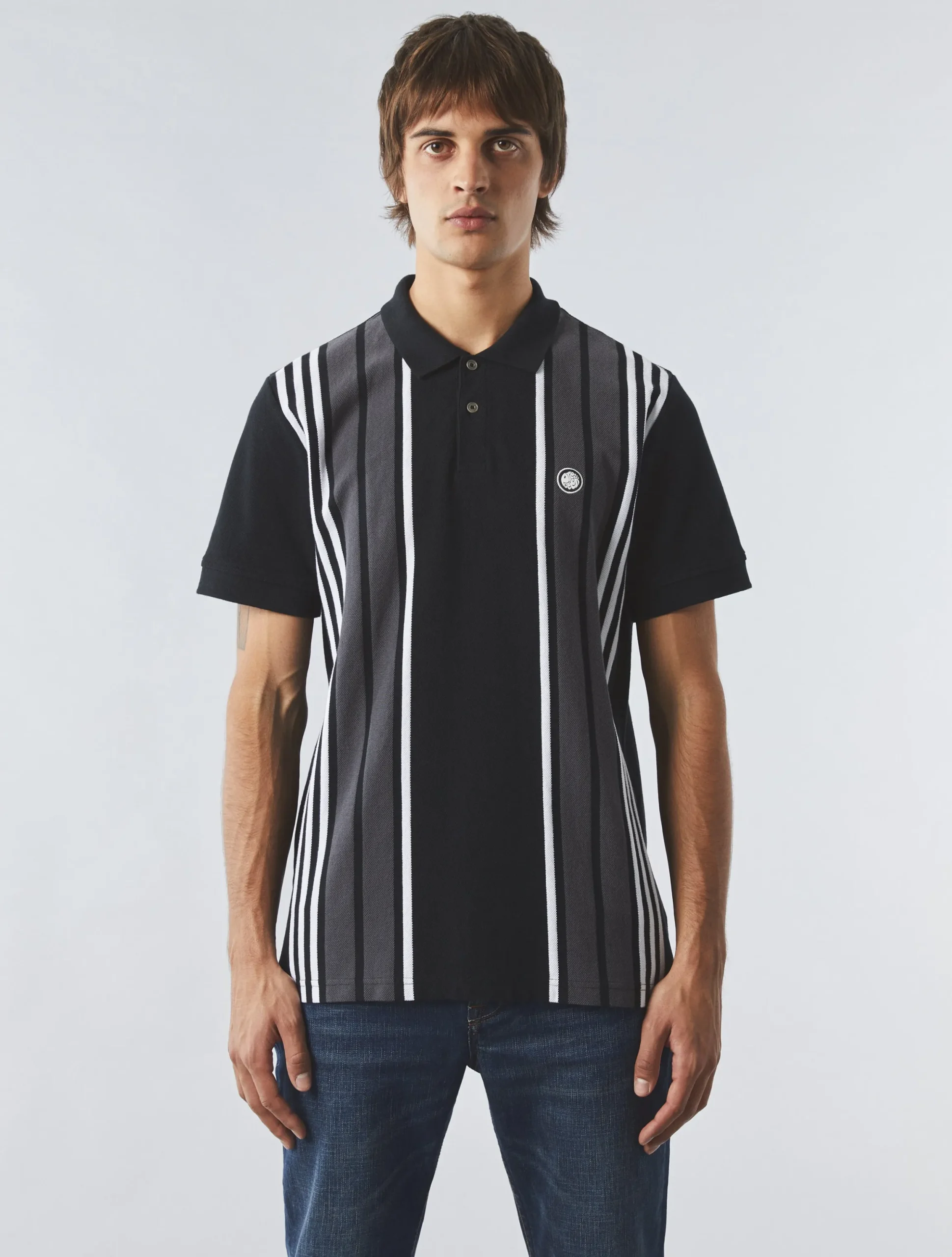 Pretty Green Stripe Polo Shirt Cheap