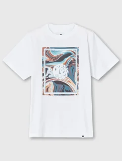Pretty Green Sundown Box Logo T-shirt White Best