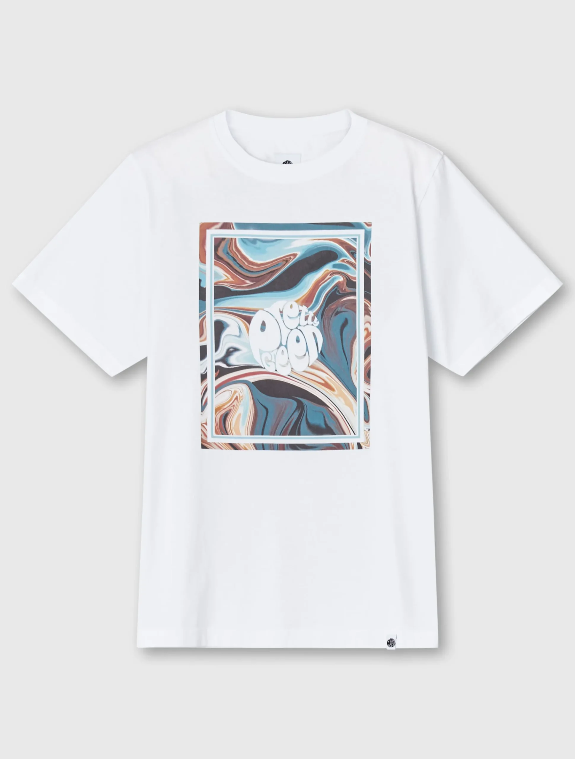 Pretty Green Sundown Box Logo T-shirt White Best