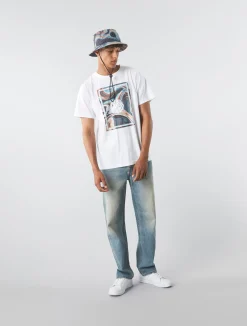 Pretty Green Sundown Box Logo T-shirt White Best