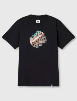 Pretty Green Sundown Logo T-shirt Black Online