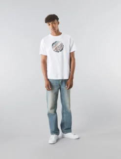 Pretty Green Sundown Logo T-shirt White Shop