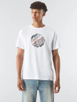 Pretty Green Sundown Logo T-shirt White Shop