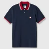 Pretty Green Tilby Contrast Collar Polo Navy Clearance