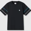 Pretty Green Tilby Sleeve Stripe T-shirt Black Clearance