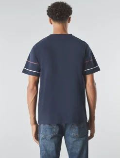 Pretty Green Tilby Sleeve Stripe T-shirt Navy Best