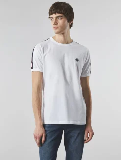 Pretty Green Tilby Tape T-shirt White Fashion