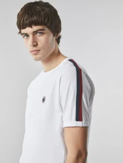 Pretty Green Tilby Tape T-shirt White Fashion