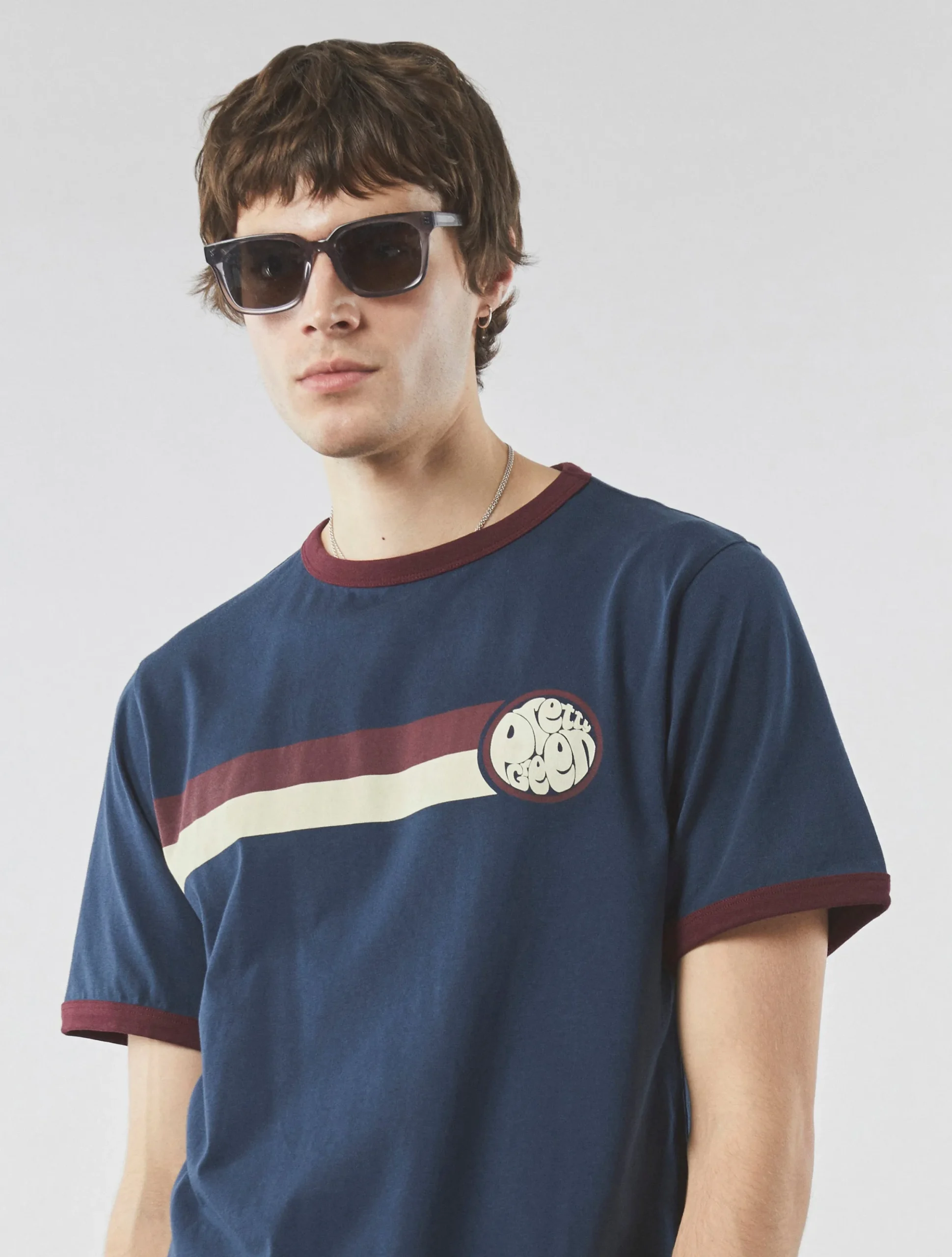 Pretty Green Timor T-shirt Navy Fashion