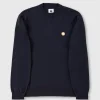 Pretty Green Tipped Knit Jumper Navy Discount