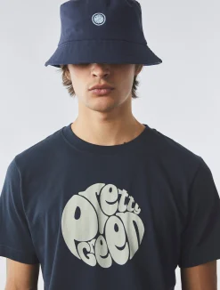 Pretty Green Tonal Paisley Reversible Bucket Hat Navy Sale