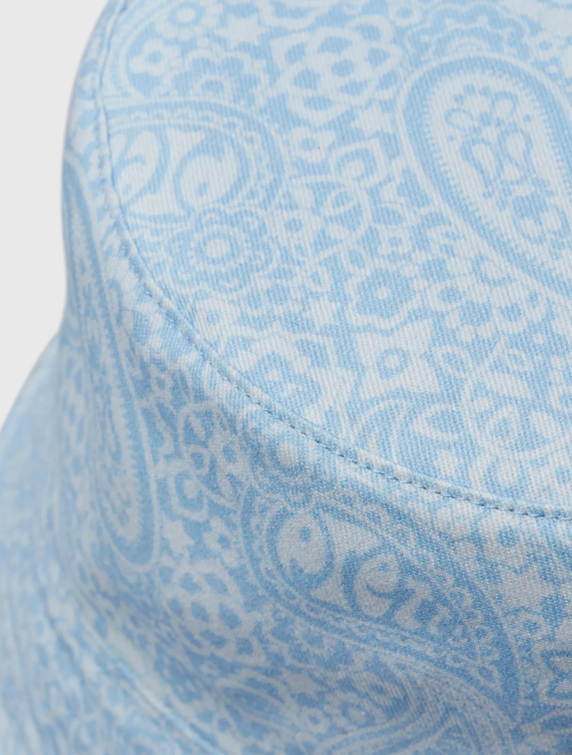 Pretty Green Tonal Paisley Reversible Bucket Hat LightBlue Discount