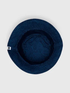 Pretty Green Tonal Paisley Reversible Bucket Hat Navy Sale