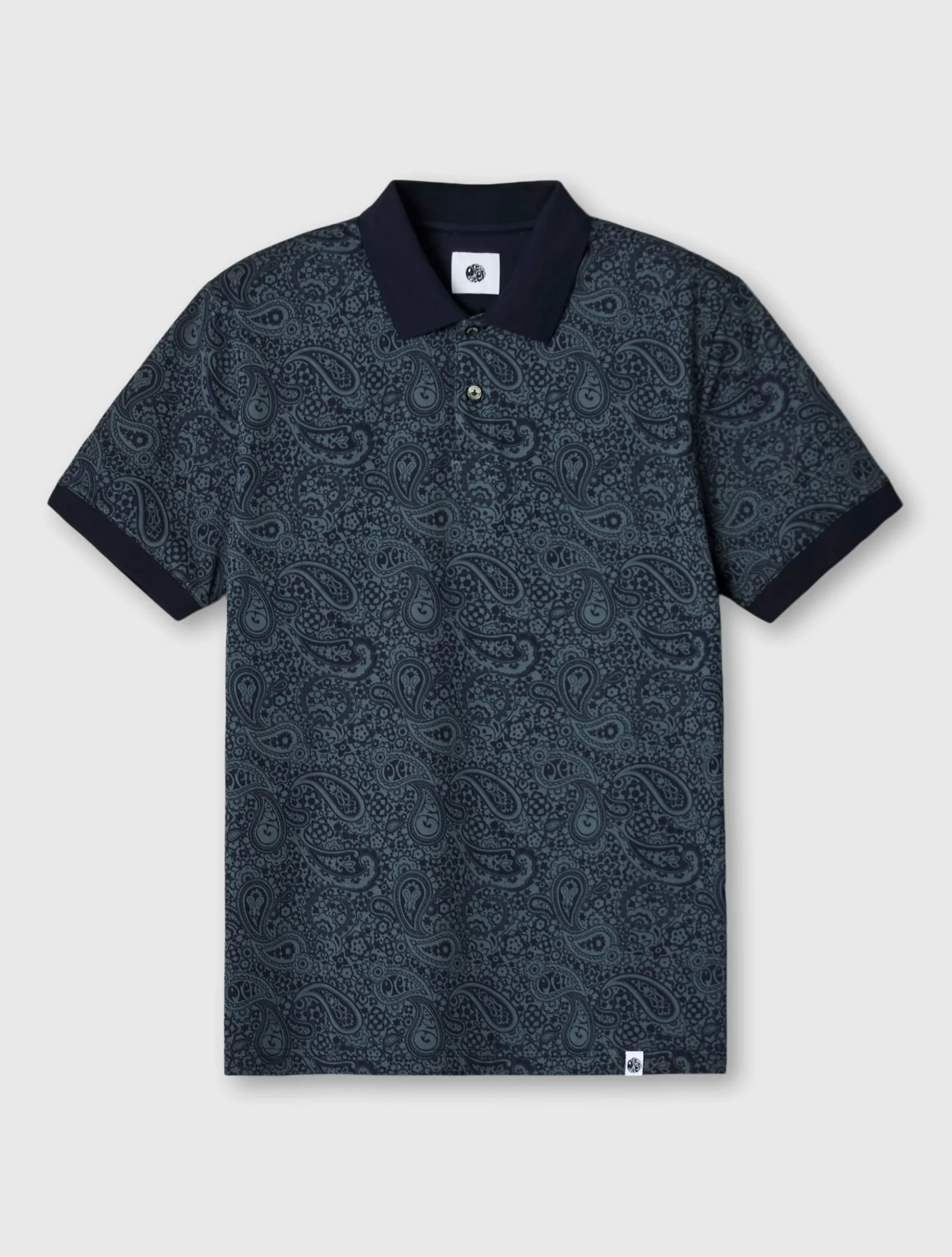 Pretty Green Tonal Wonderwall Paisley Polo Cheap
