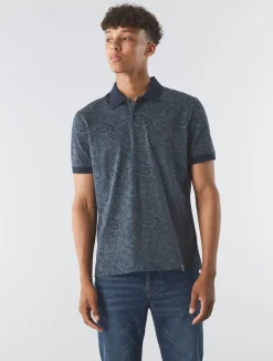Pretty Green Tonal Wonderwall Paisley Polo Cheap