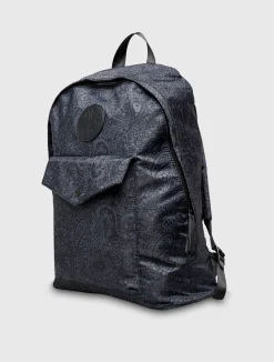 Pretty Green Tonal Wonderwall Paisley Zip Backpack Cheap