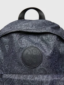 Pretty Green Tonal Wonderwall Paisley Zip Backpack Cheap