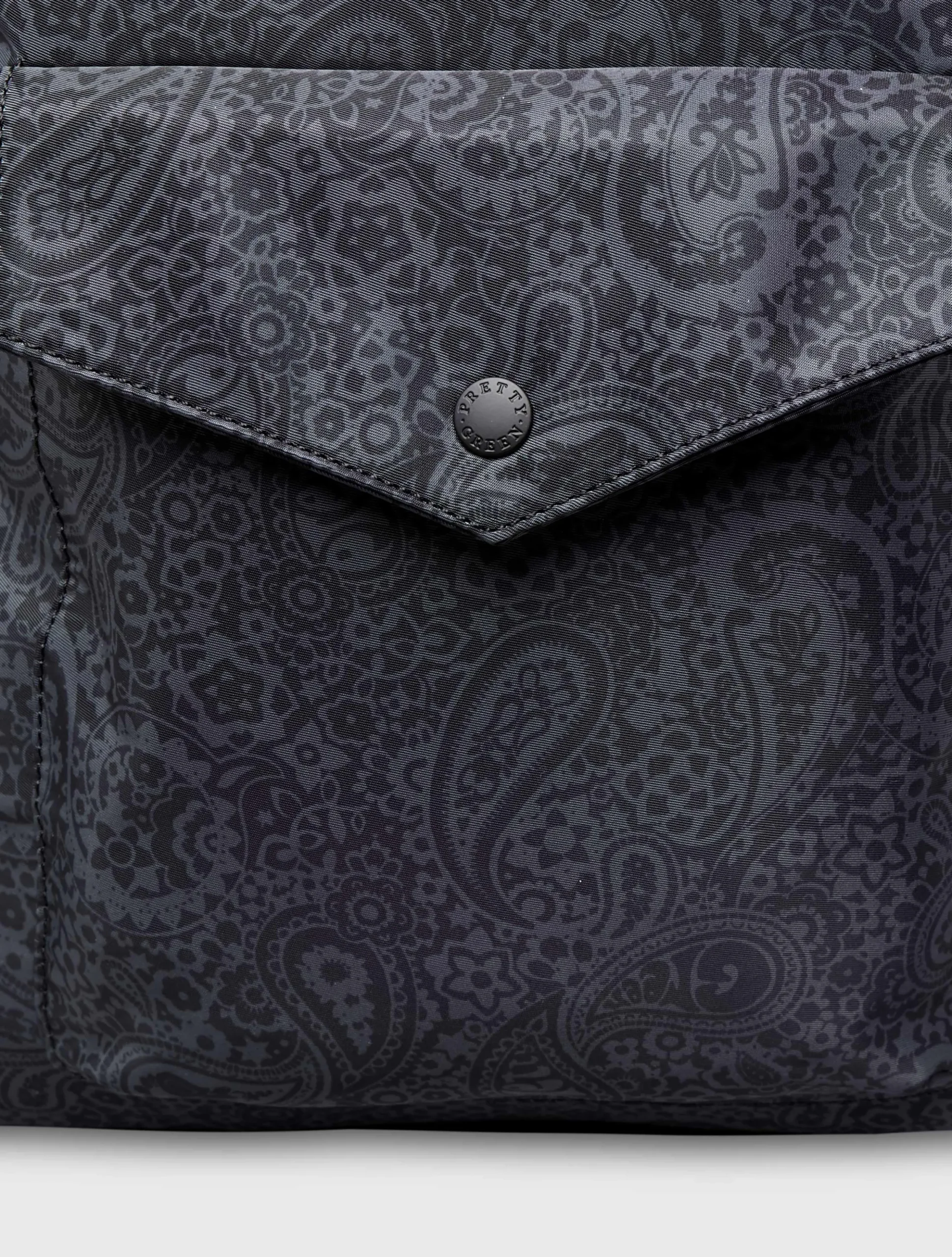 Pretty Green Tonal Wonderwall Paisley Zip Backpack Cheap