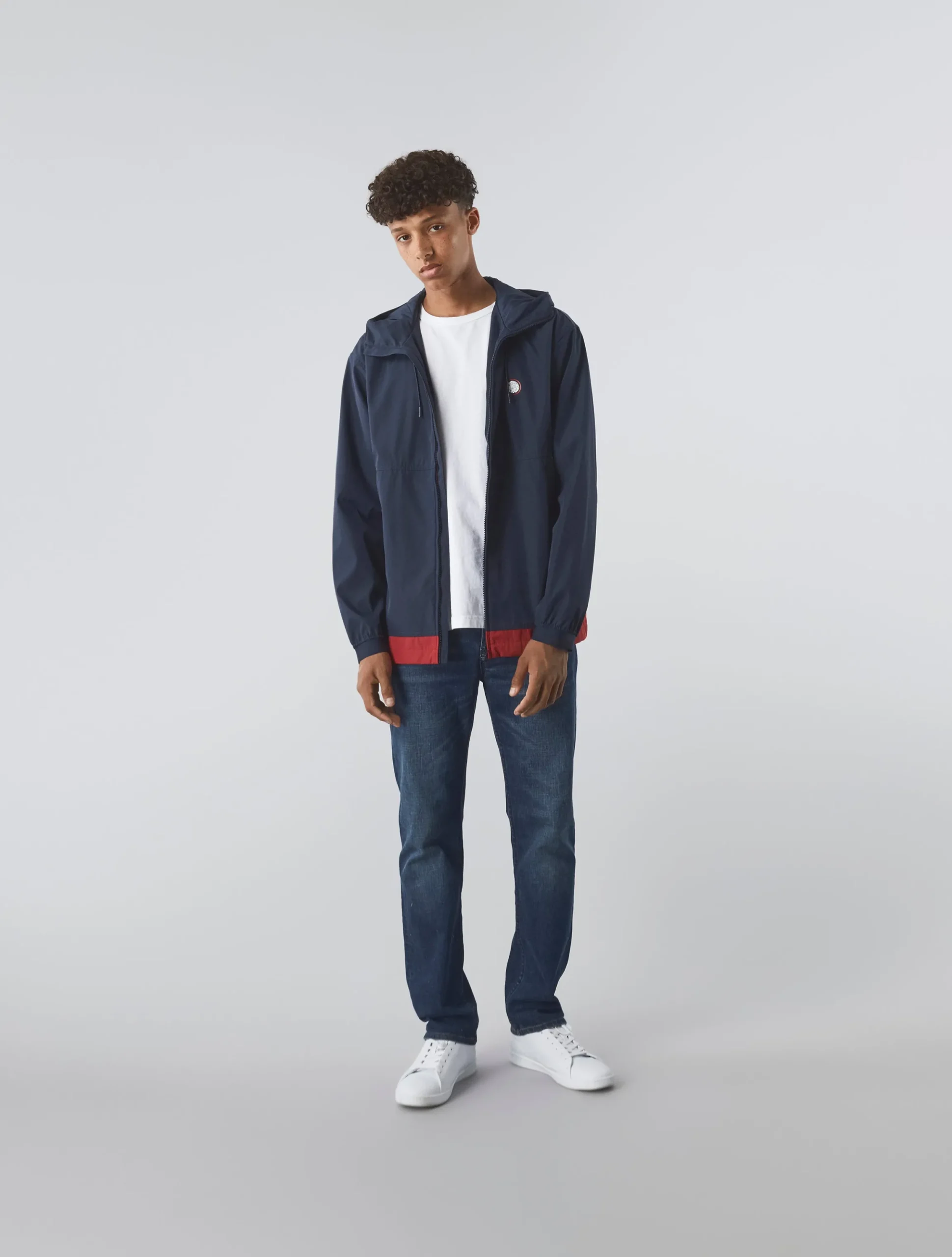 Pretty Green Travis Colourblock Jacket Navy Cheap