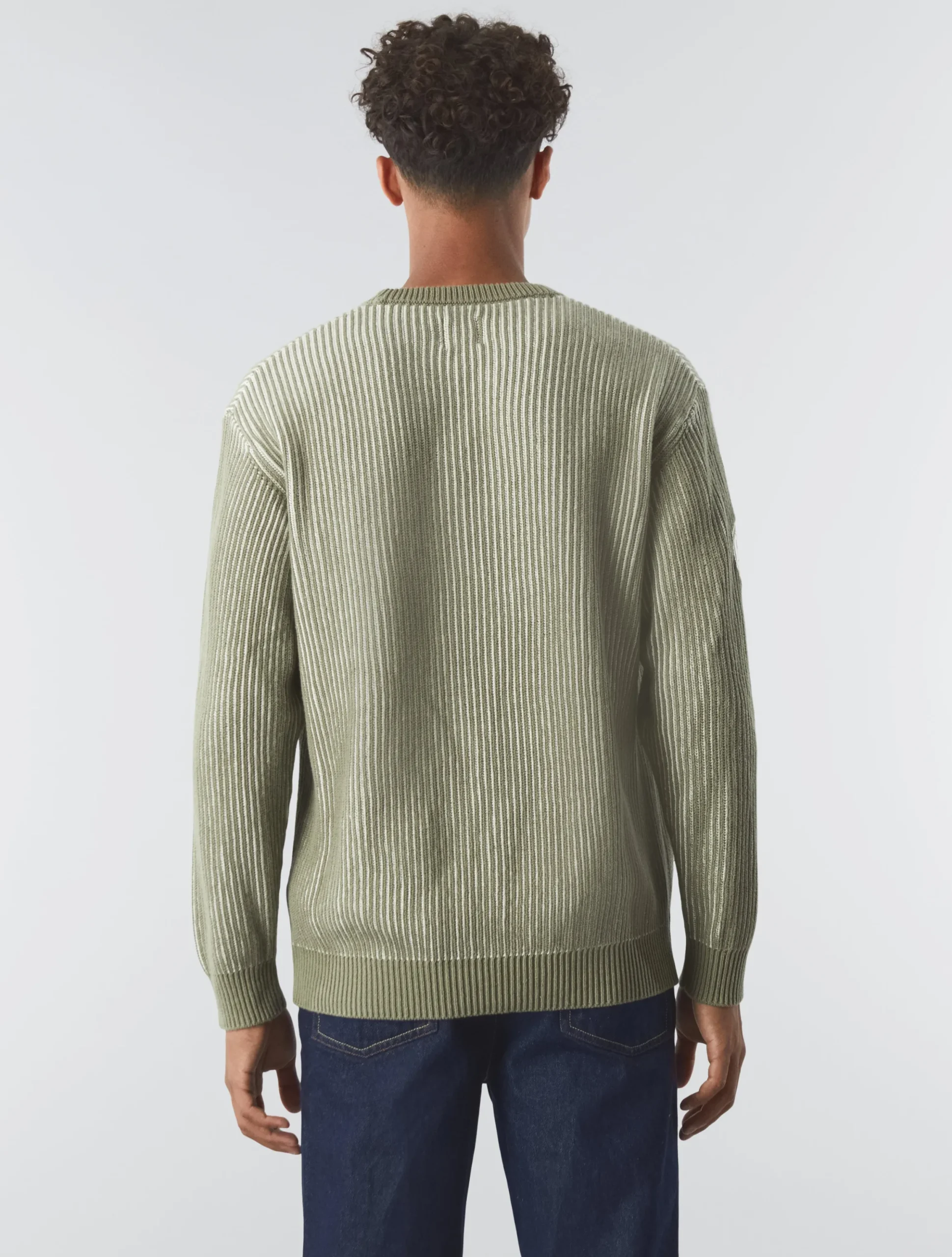 Pretty Green Travis Colourblock Jumper Khaki Fashion