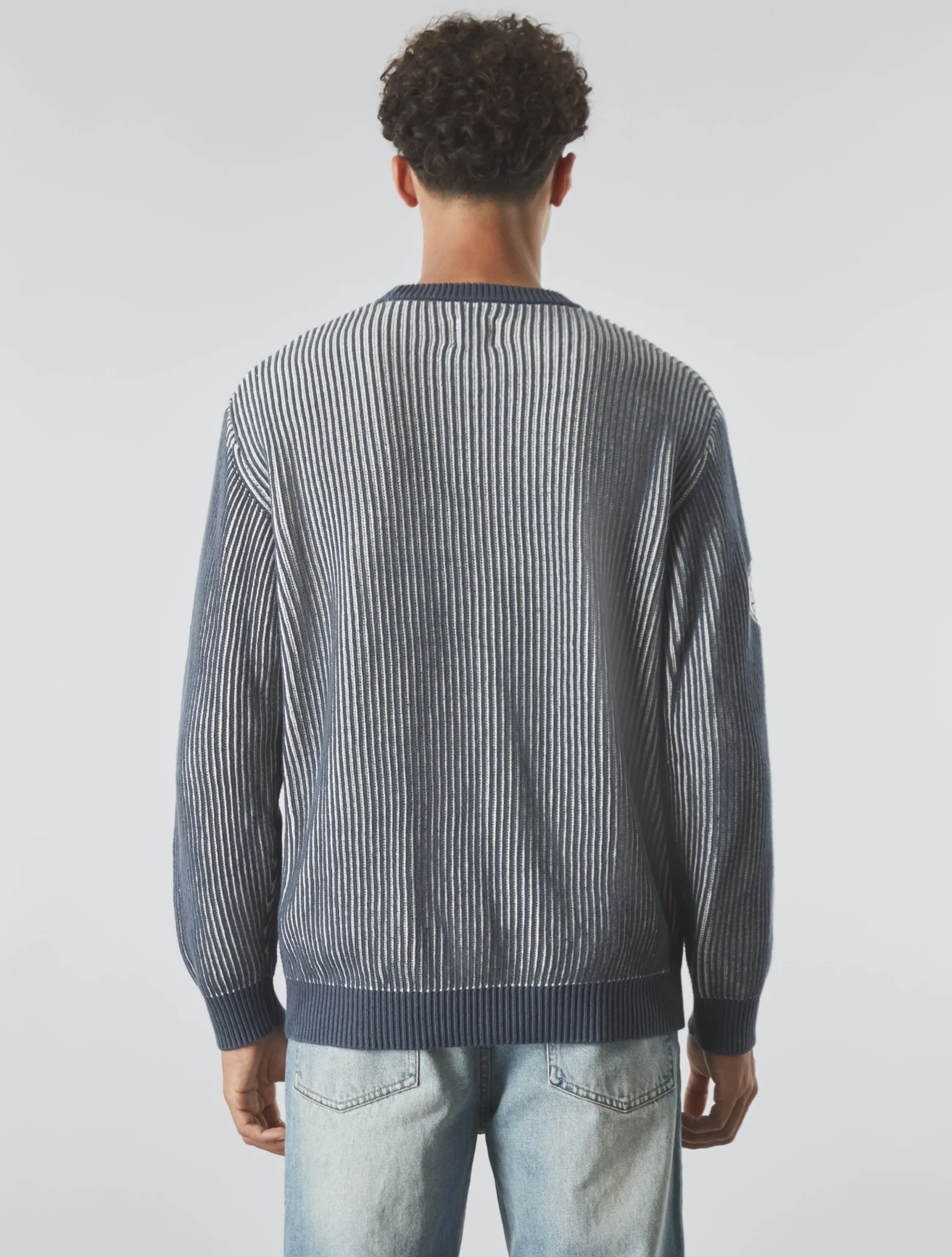 Pretty Green Travis Colourblock Jumper Navy Best