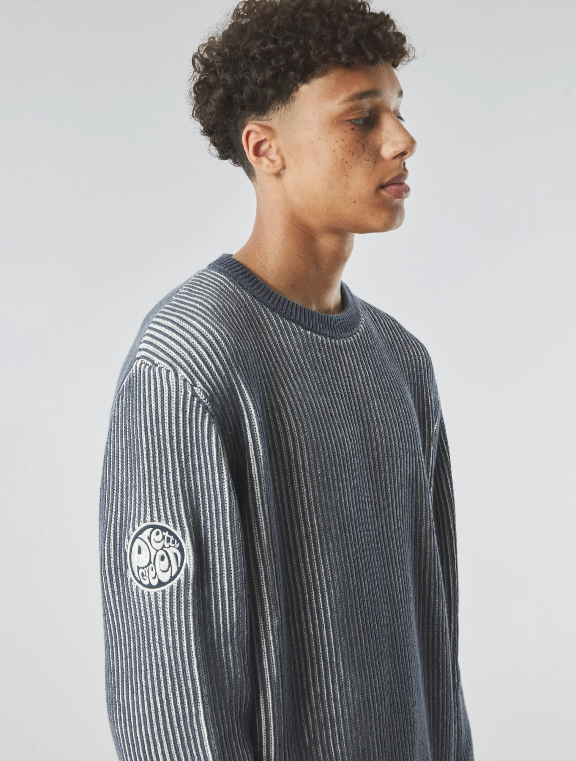 Pretty Green Travis Colourblock Jumper Navy Best