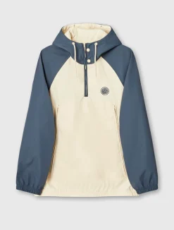 Pretty Green Travis Colourblock Overhead Jacket Stone Cheap
