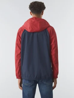 Pretty Green Travis Colourblock Overhead Jacket Navy New