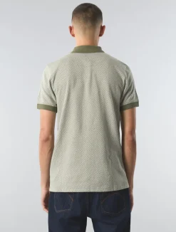 Pretty Green Travis Jacquard Polo Khaki Cheap