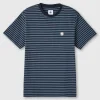 Pretty Green Travis Stripe T-shirt Navy Best Sale
