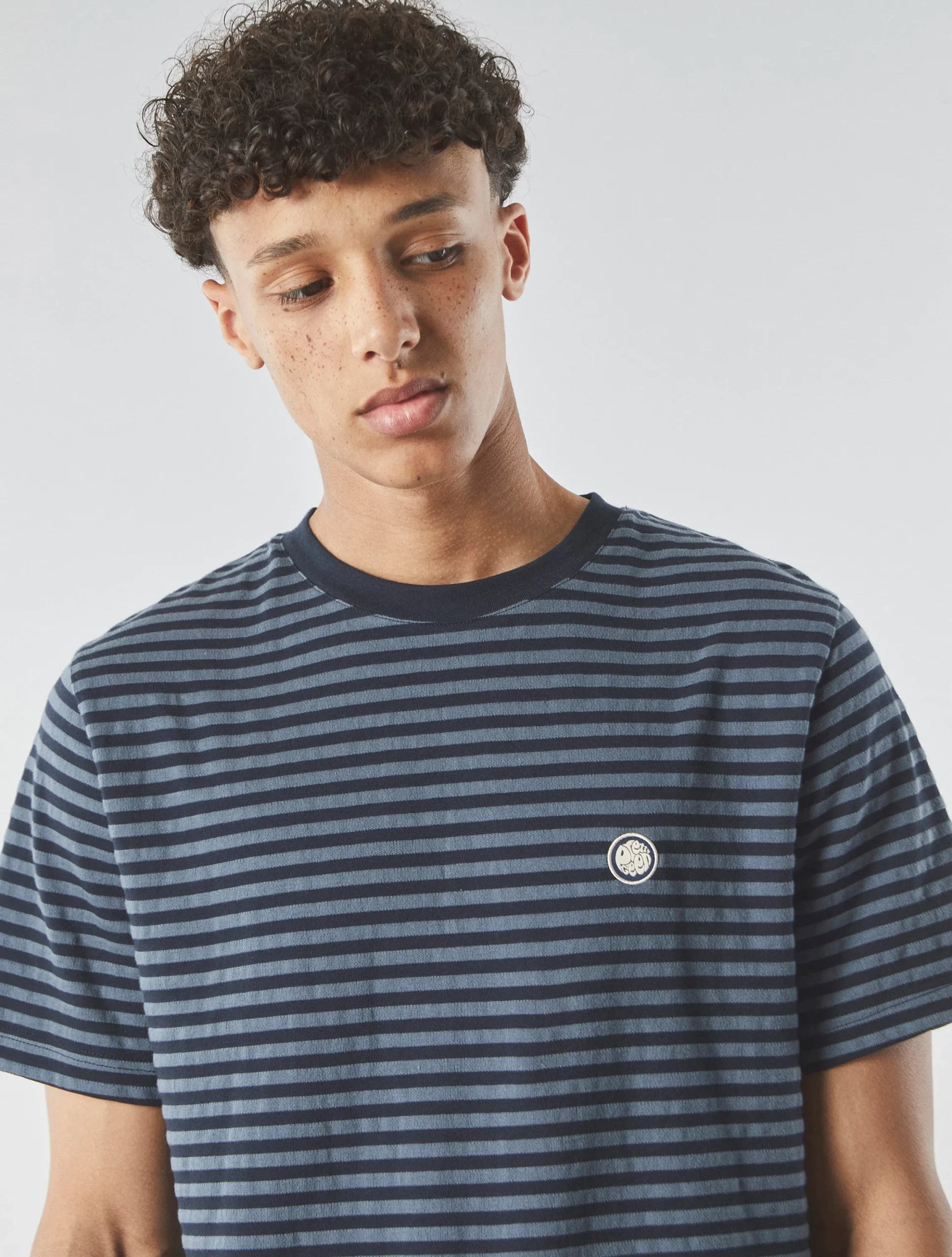 Pretty Green Travis Stripe T-shirt Navy Best Sale