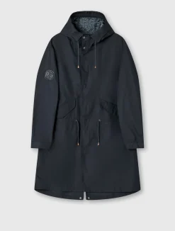Pretty Green Walker Oversized Parka Black New