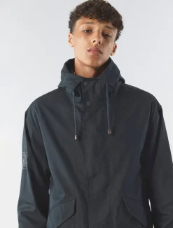 Pretty Green Walker Oversized Parka Black New