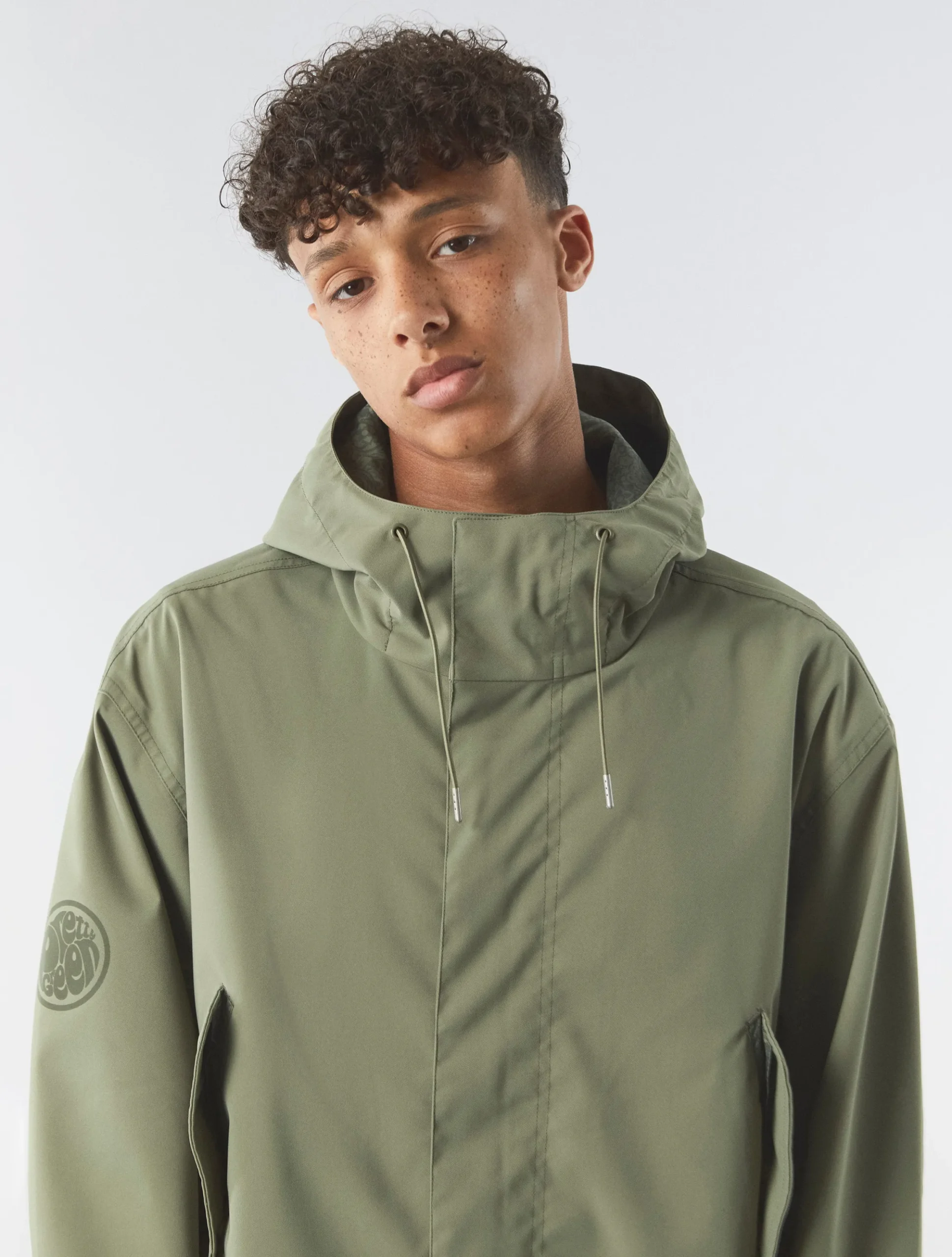 Pretty Green Whiteley Seam Sealed Parka Khaki Best Sale