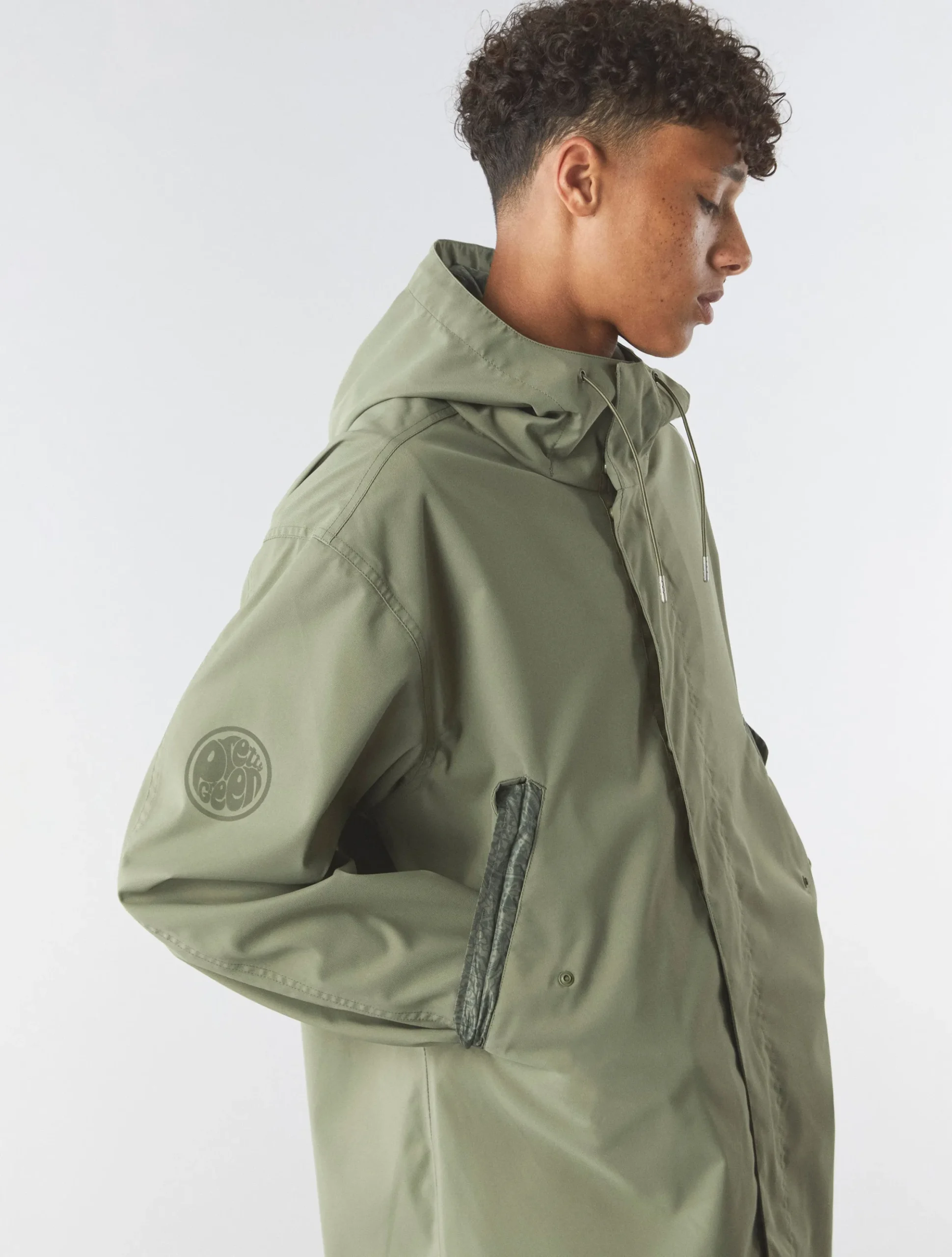Pretty Green Whiteley Seam Sealed Parka Khaki Best Sale
