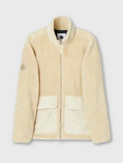 Pretty Green Wonderwall Borg Jacket Stone Best Sale