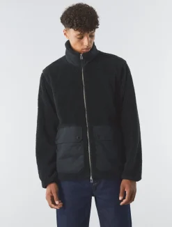 Pretty Green Wonderwall Borg Jacket Black Best Sale