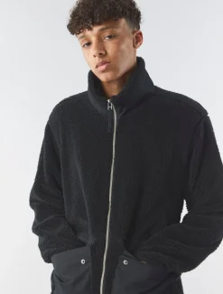 Pretty Green Wonderwall Borg Jacket Black Best Sale