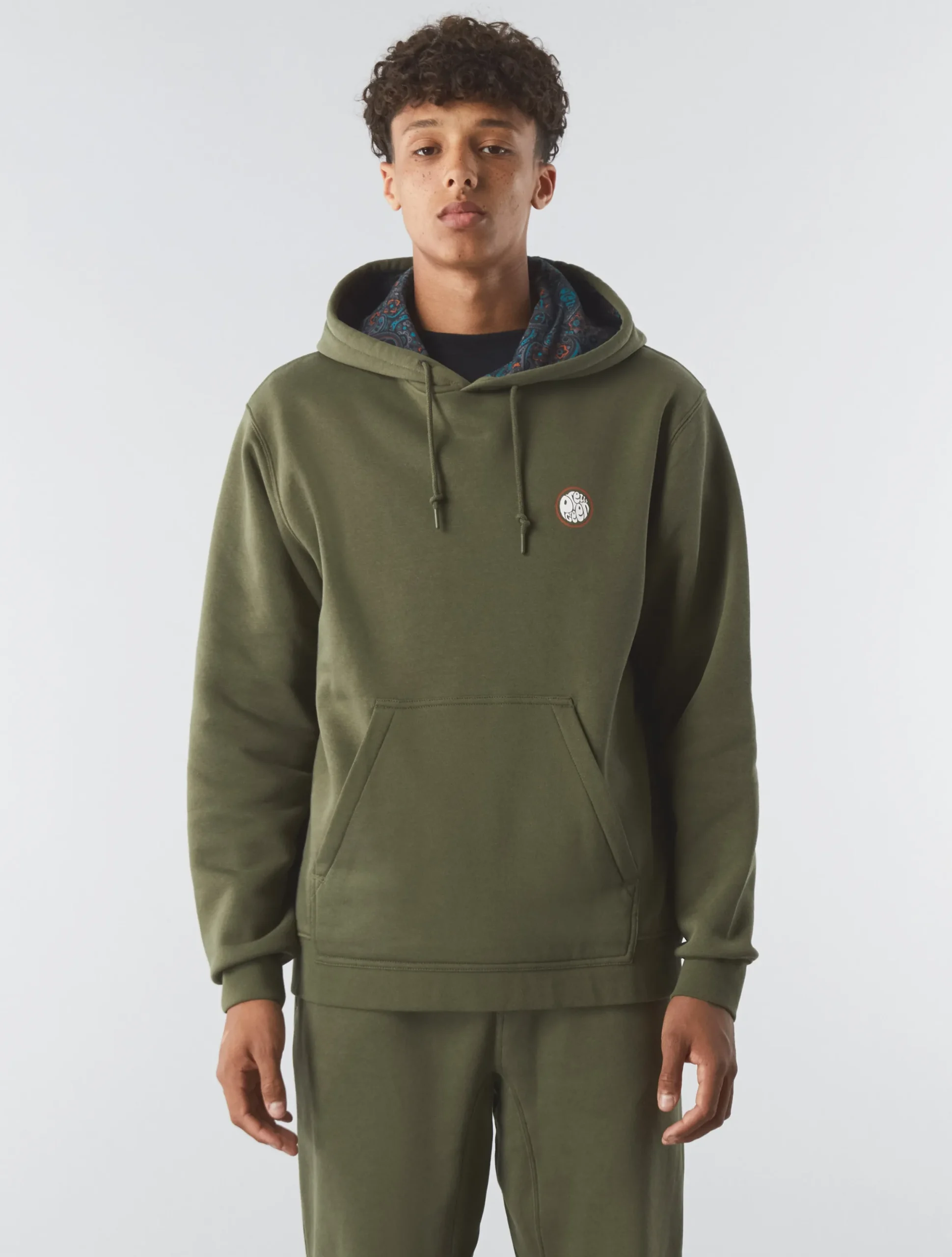 Pretty Green Wonderwall Hoody Khaki Online