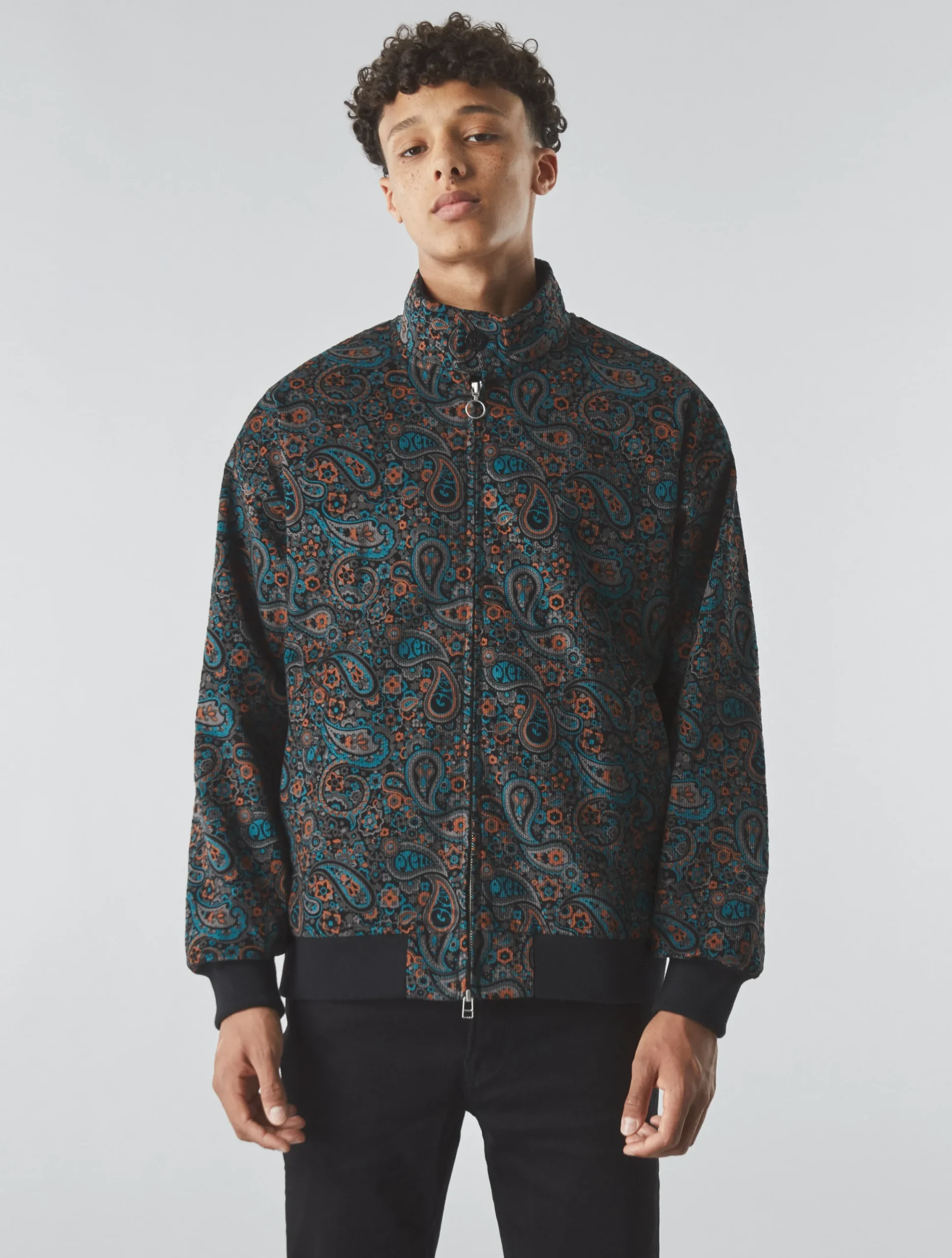 Pretty Green Wonderwall Paisley Cord Harrington New