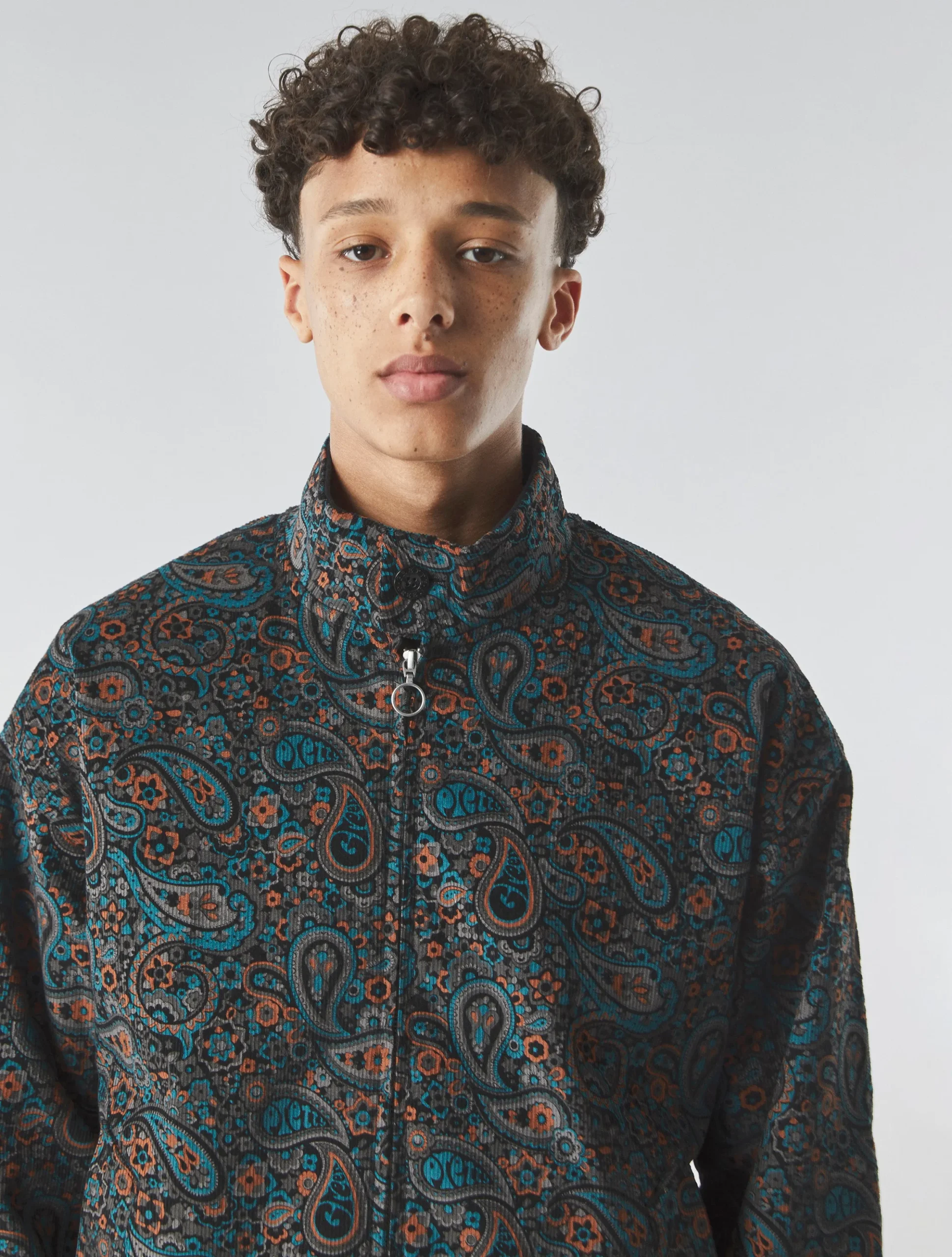 Pretty Green Wonderwall Paisley Cord Harrington New