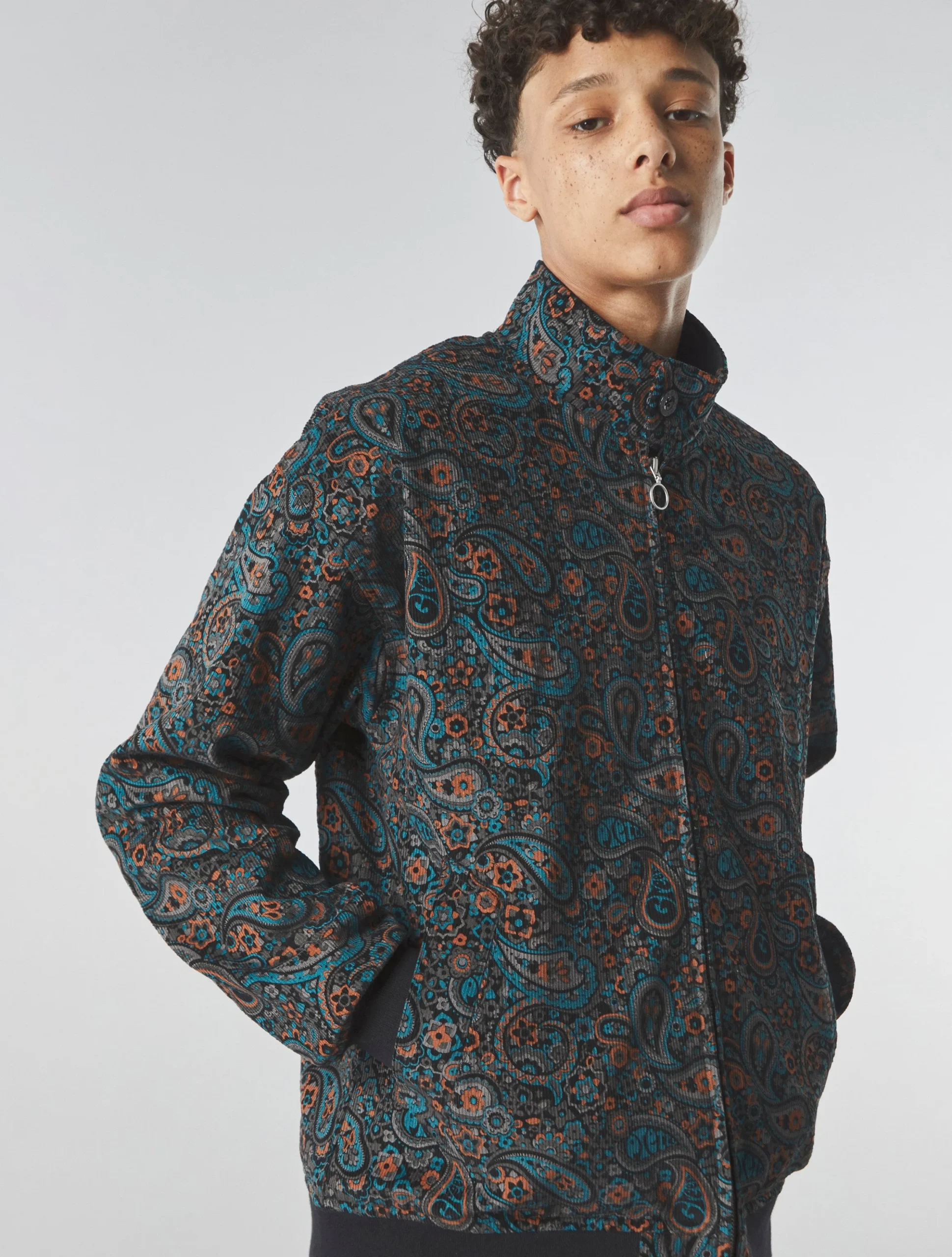 Pretty Green Wonderwall Paisley Cord Harrington New