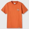Pretty Green Wonderwall Paisley Motif T-shirt Orange Cheap