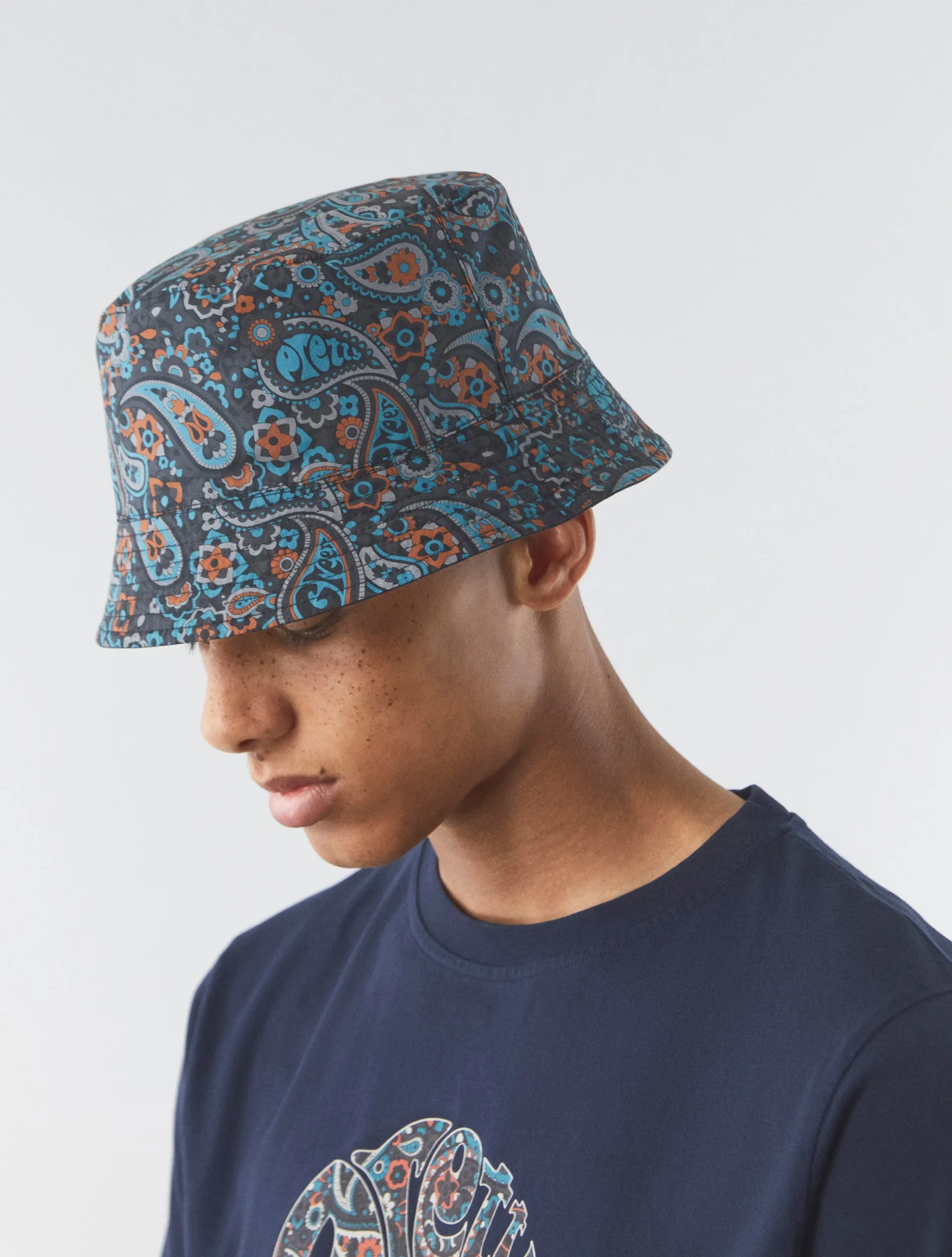 Pretty Green Wonderwall Paisley Reversible Bucket Hat Best