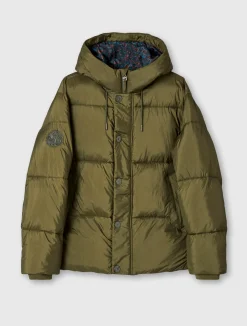 Pretty Green Wonderwall Puffer Khaki Best Sale
