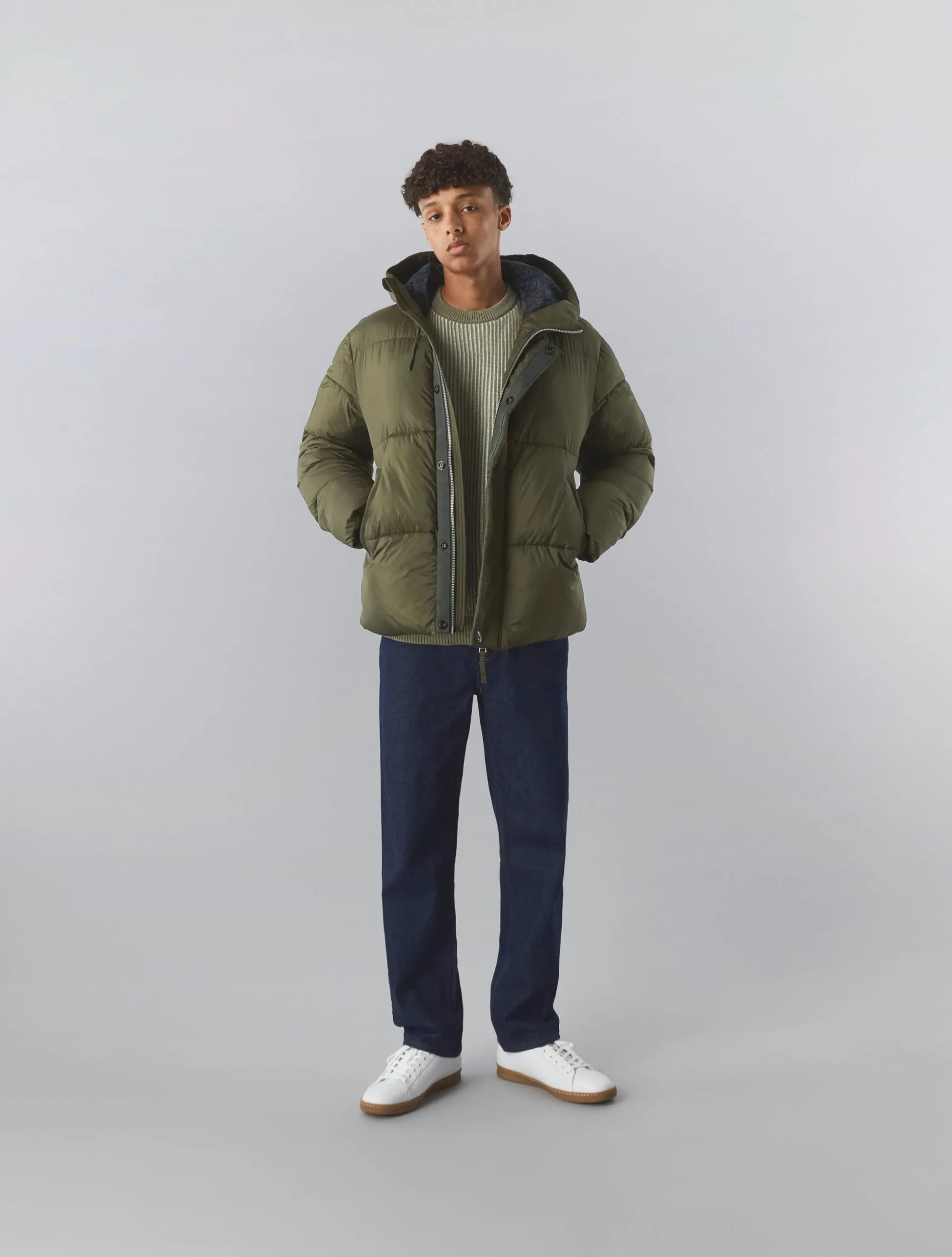 Pretty Green Wonderwall Puffer Khaki Best Sale