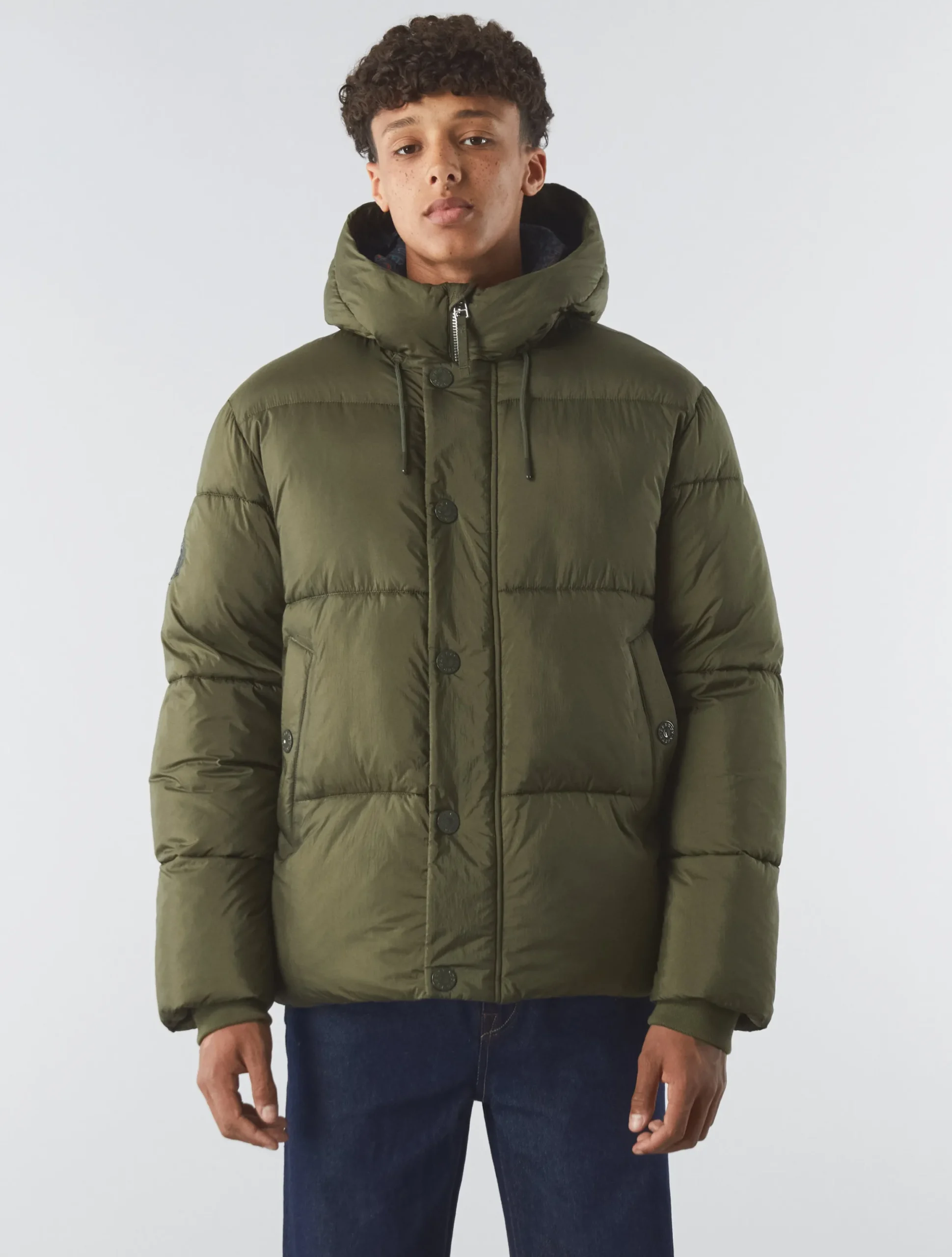 Pretty Green Wonderwall Puffer Khaki Best Sale